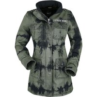 Rock Rebel by EMP - Rock Winterjacke - grüne Winterjacke mit Batikwaschung - S bis 5XL - für Damen - Größe 5XL - schwarz/oliv von Rock Rebel by EMP