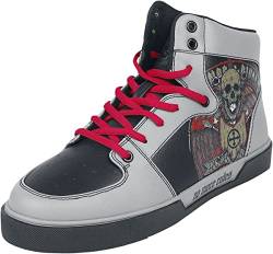 Rock Rebel by EMP Unisex grau-Schwarze hohe Sneaker mit Print EU38 von Rock Rebel by EMP