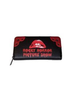 Rocky Horror Picture Show Geldbörse mit umlaufendem Reißverschluss und Kuppelnieten aus Metall von Rock Rebel