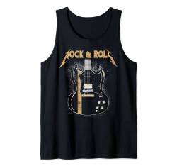 Vintage Retro Style Music Playing Music Guitar Rock N Roll Tank Top von Rock & Roll Music Guitarist Clothing Co.