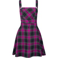 Rockabella - Gothic Kurzes Kleid - Maeve Pinafore - XS bis XL - für Damen - Größe M - schwarz/pink von Rockabella