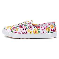 Rocket Dog Damen Chow Sneaker, Weiß/Blumen, 40 EU von Rocket Dog