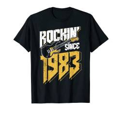 Rockin' seit 1983 Vintage-Rockmusik-Fan 40. Geburtstag T-Shirt von Rocking Since Vintage Birthday Designs 2022