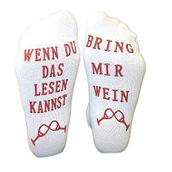 Luxus Wein Socken "Wenn du das lesen kannst bring mir Wein" Lustiges Socken Geschenk von Rocking Socks