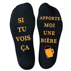 Rocking Socks Bier Socken Französisch apporte-moi und biere lustiges Weichnnachtsgeschenk für Männer von Rocking Socks