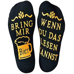 Rocking Socks Socken als lustiges Geschenk für Männer Wenn du das lesen kannst bring mir Bier für AdventskalenderFüllung von Rocking Socks