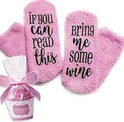 Rocking Socks Wein Socken Wenn du das lesen kannst Geschenk Lustig I Lustige Geschenke für Herren & Damen I Witzige Happy Kuschelsocken für Männer & Frauen von Rocking Socks