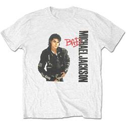 Rockoff Trade Herren Michael Jackson Bad T-Shirt, Weiß (White White), X-Large von Rockoff Trade