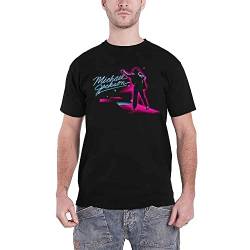 Rockoff Trade Herren Michael Jackson Neon T-Shirt, Schwarz (Black Black), X-Large von Rockoff Trade