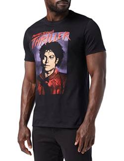 Rockoff Trade Herren Michael Jackson Thriller Pose T-Shirt, Schwarz (Black Black), Large von Rockoff Trade