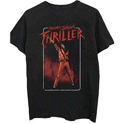 Rockoff Trade Herren Michael Jackson Thriller White Red Suit T-Shirt, Schwarz (Black Black), X-Large von Rockoff Trade