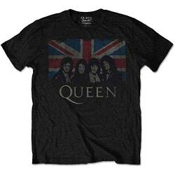 Rockoff Trade Herren Queen Union Jack (Einzelhandelsverpackung) T-Shirt, Schwarz (Schwarz Schwarz), XL von Rockoff Trade