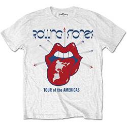 Rockoff Trade Herren Rolling Stones Tour of The Americas T-Shirt, weiß, M von Rockoff Trade