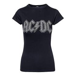 AC/DC Diamante Logo Skinny T Shirt (Black) von Rocks-off