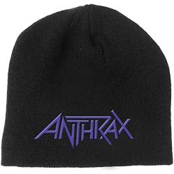 Anthrax Mütze Beanie Band Logo Amongst The Living Nue offiziell Schwarz One Size von Rocks-off