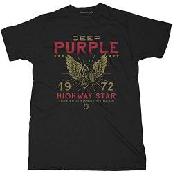 Black Deep Purple Highway Star offiziell Männer T-Shirt Herren (Medium) von Rocks-off