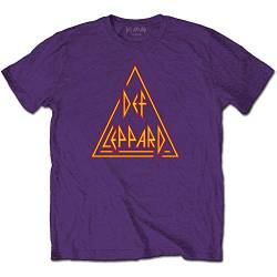 Def Leppard Classic Triangle Logo offiziell Männer T-Shirt Herren (Large) von Rocks-off