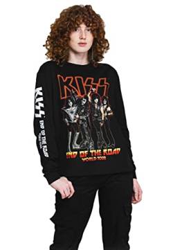 KISS T Shirt End Of The Road Tour Band Logo offiziell Unisex Schwarz Long Sleeve XL von Rocks-off