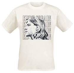 Kurt Cobain Contrast Profile T-Shirt beige M von Rocks-off