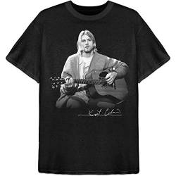 Kurt Cobain Nirvana Unplugged offiziell Männer T-Shirt Herren (Large) von Rocks-off