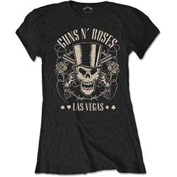 Ladies Guns n' Roses Slash Top Hat Skull offiziell Frauen T-Shirt Damen (Medium) von Rocks-off