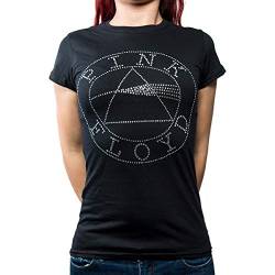 Ladies Pink Floyd Diamante DSOTM offiziell Frauen T-Shirt Damen (Medium) von Rocks-off