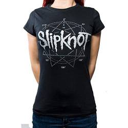 Ladies Slipknot Logo Diamante offiziell Frauen T-Shirt Damen (Medium) von Rocks-off