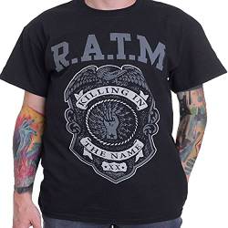 Rage Against The Machine Police Badge T-Shirt schwarz XL von Rocks-off