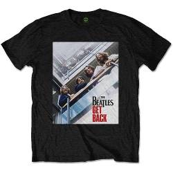 Rock Off The Beatles 'Get Back Poster' T-Shirt (schwarz), Schwarz , M von Rocks-off