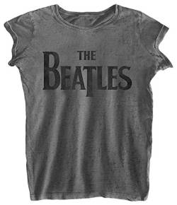 Rockoff Trade Damen The Beatles Drop T Burnout T-Shirt, Grau (Anthrazit), Small von Rocks-off