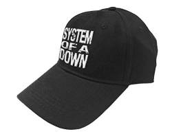 System of A Down Baseball Cap Stacked Band Logo Nue offiziell Schwarz Unisex von Rocks-off