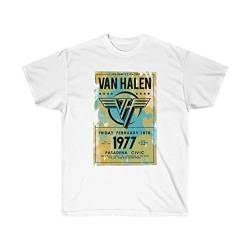 Van Halen Tour Pasadena 1977 offiziell Männer T-Shirt Herren (Large) von Rocks-off