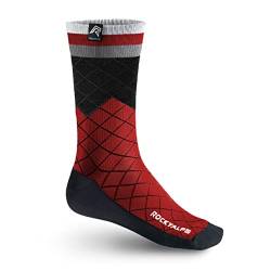 Rocky Alps Mountainbike Fahrrad Socken Design MP (Mountain Pixel) (L 43 - 46, Red) von Rocky Alps