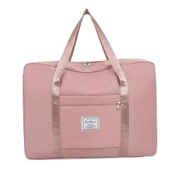 Geschäftsreise Reisetasche Weibliche Kurzstrecken-Gepäcktasche Handheld Große Kapazität Aufbewahrungstasche Faltbare Leichte Reisetasche Tasche TascheAufbewahrungstasche, rose, L von Rocky Green