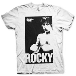 Rocky Offizielles Lizenzprodukt Balboa - It Ain't Over Herren T-Shirt (Weiß), Large von Rocky