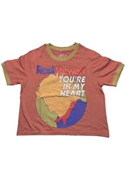 Rod Stewart Crop Top T Shirt In My Heart Logo Nue offiziell Damen Orange L von Rod Stewart