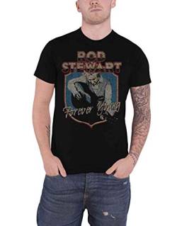 Rod Stewart T Shirt Forever Crest Nue offiziell Herren Schwarz M von Rod Stewart