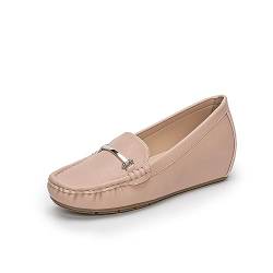 Rodawu Loafers Damen Mokassins Damen Gemütlich Slippers Freizeitschuhe Flache Fahren Schuhe Slippers Rosa EU41 von Rodawu