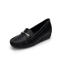 Rodawu Loafers Damen Mokassins Damen Gemütlich Slippers Freizeitschuhe Flache Fahren Schuhe Slippers Schwarz EU41 von Rodawu