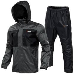 Rodeel Waterproof Fishing Rain Suit for Men (Rain Gear Jacket & Trouser Suit) von Rodeel