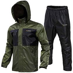 Rodeel Waterproof Fishing Rain Suit for Men (Rain Gear Jacket & Trouser Suit) von Rodeel