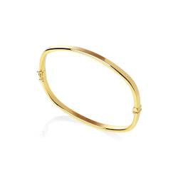 Rodium - Goldene Armband, 14 Karat Gold/ 585er Feingehalt, Modernes Design, Idealer Goldener Schmuck für Damen - 65 mm Innendurchmesser von Rodium