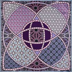 Roeckl Damen Kaleidoskope 53x53 Tuch, Multi Prune, Einheitsgröße von Roeckl