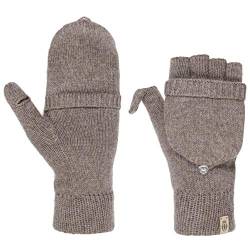Roeckl Strickhandschuhe Fingerlose Handschuhe Merino Winterhandschuhe (One Size - beige) von Roeckl