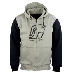 Motorrad Hoodie mit Aramid & Protektoren - Motorradjacke, Motorradhoodie für Herren & Damen, grau von Römer