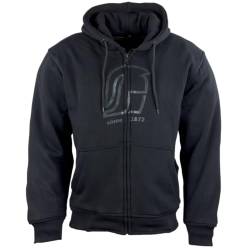 Motorrad Hoodie mit Aramid & Protektoren - Motorradjacke, Motorradhoodie für Herren & Damen, schwarz von Römer