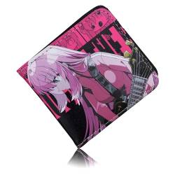 Roffatide Anime Bocchi The Rock Geldbörsen Gotō Hitori Kunstleder Slim Bi-Fold Mehrzweck-Geldbörse Reise-Geldbörse Short Wallet von Roffatide