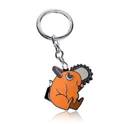 Roffatide Anime Chainsaw Man Keychain Pochita Kawaii Key Ring Pattern Pendant Hanging Ornament One Piece Alloy Keyring von Roffatide