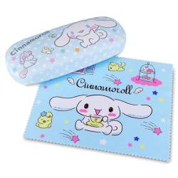 Roffatide Anime Cinnamoroll Rosa Cartoon Brillenetui Hartschalen-Brillenetui mit Brille Tragbare Schutzhülle für Brillen für Jungen und Mädchen B von Roffatide