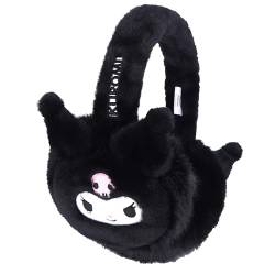 Roffatide Anime Earmuffs Kuromi Black Earmuff Winter Earmuffs Girl Ski Adjustable Ear Covers for Cute Ear Warmer Outdoor Earmuff Fleece Lining von Roffatide